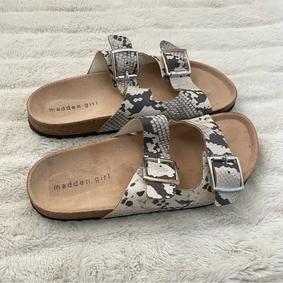 Madden Girl G-Please Snake Print Sandals Size 7.5