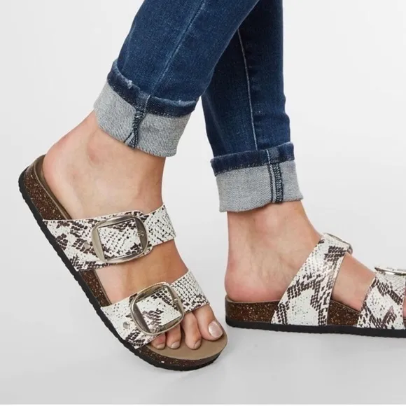 Madden Girl G-Please Snake Print Sandals Size 7.5