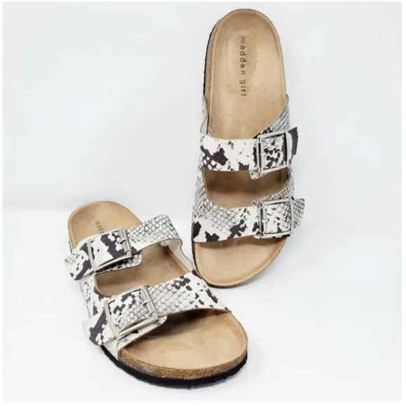 Madden Girl G-Please Snake Print Sandals Size 7.5
