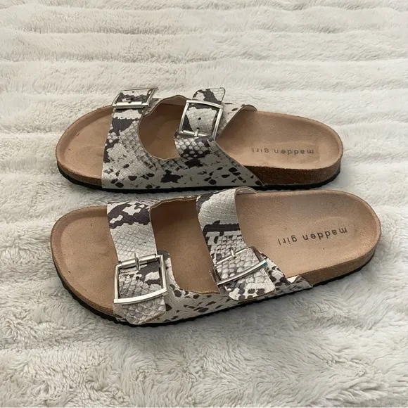 Madden Girl G-Please Snake Print Sandals Size 7.5