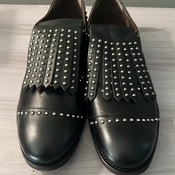 Made in Italy Leather Studded Dress Shoes