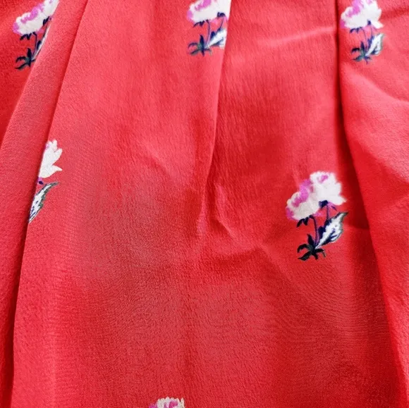 Madewell Broadway &amp; Broome Ellsworth 100% Silk Rosebud Floral Print Midi Skirt 2