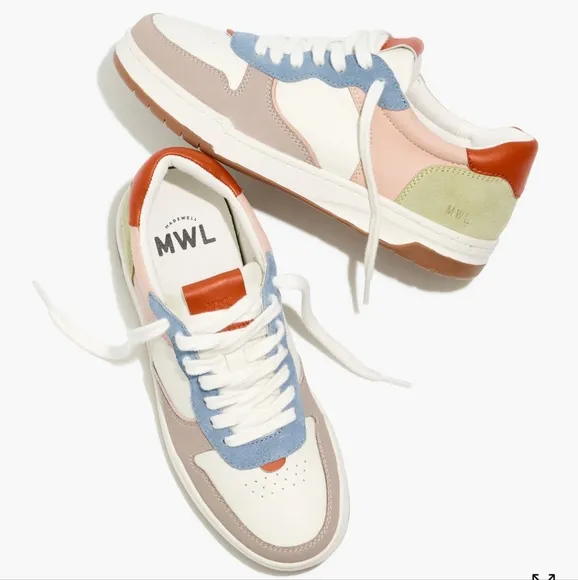 Madewell Court Sneakers In Colorblock Nubuck &amp; Leather