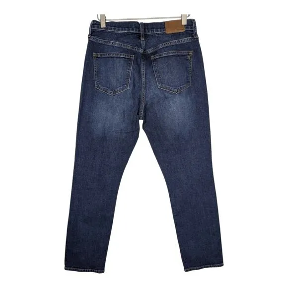 Madewell Cruiser Straight Cropped Ankle High Rise Jean Dark Wash Denim Size 27