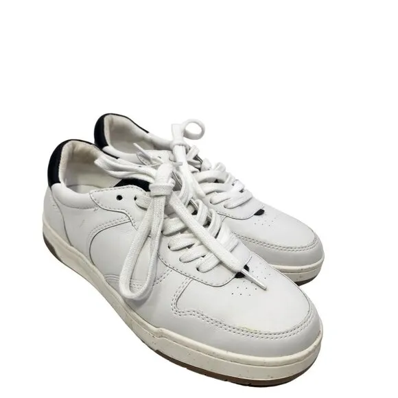 Madewell MWL Court Sneakers in White and Black Leather Women's Size‎ 8.5 Shoes