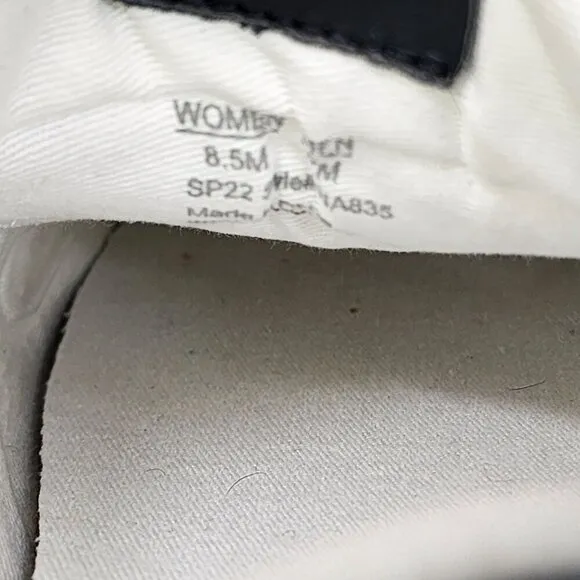 Madewell MWL Court Sneakers in White and Black Leather Women's Size‎ 8.5 Shoes
