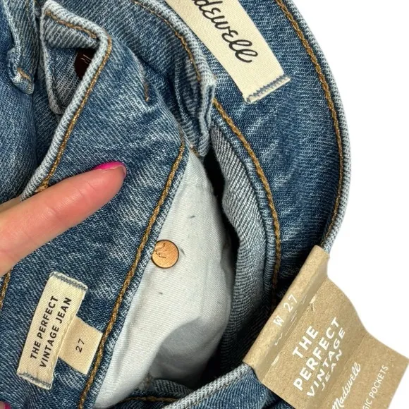 Madewell The Perfect Vintage High Rise Jean Size 27 NWT-Flaw