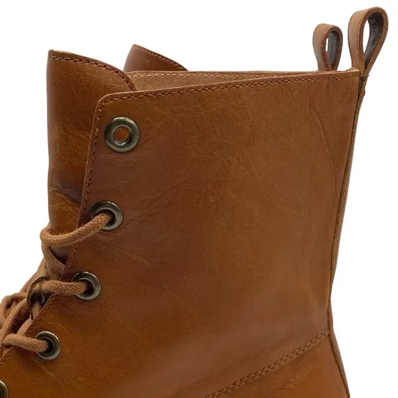Madewell Womens Shoes Rayna Lace Up Boot Sz 11 Brown Leather Mid-Calf Casual Lug