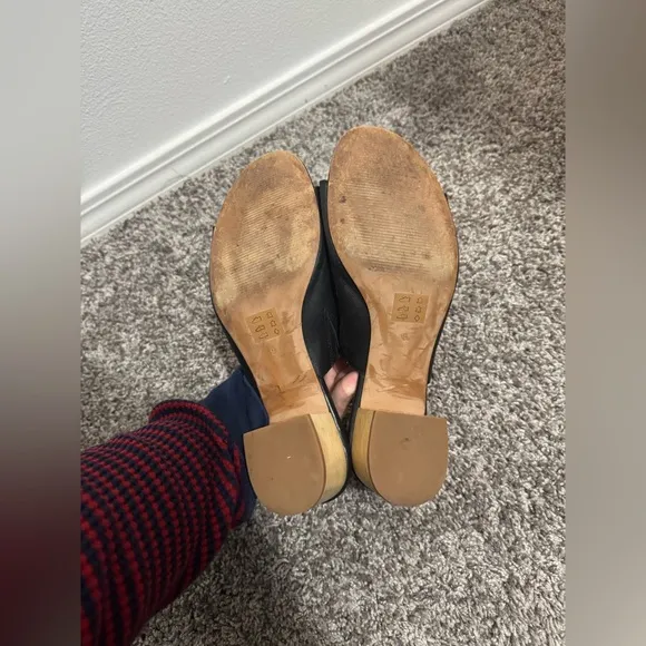 Madewell Women’s The Devon Open-Toe Leather Heeled Sandal Mules – Size 9