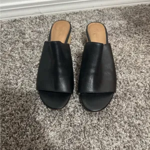 Madewell Women’s The Devon Open-Toe Leather Heeled Sandal Mules – Size 9