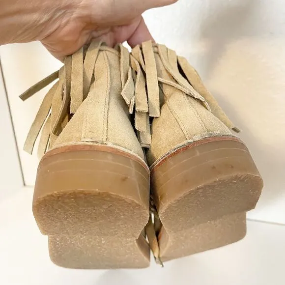Madewell x Daryl K suede fringe boots. 8.5