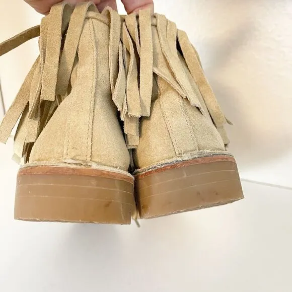 Madewell x Daryl K suede fringe boots. 8.5