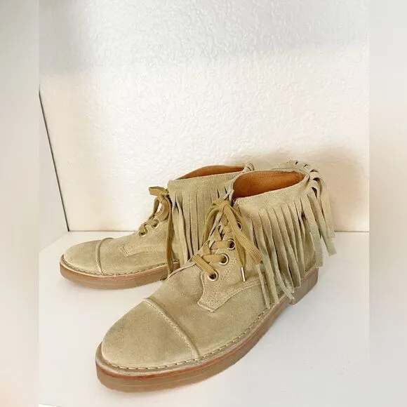 Madewell x Daryl K suede fringe boots. 8.5