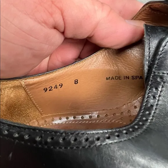 Magnanni Black Cap Toe Oxfords 8 M