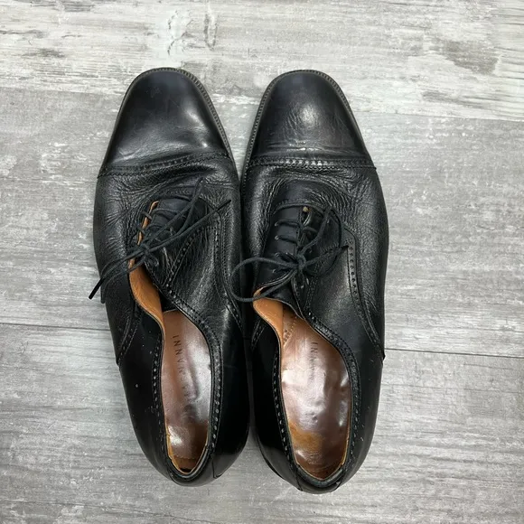 Magnanni Black Cap Toe Oxfords 8 M