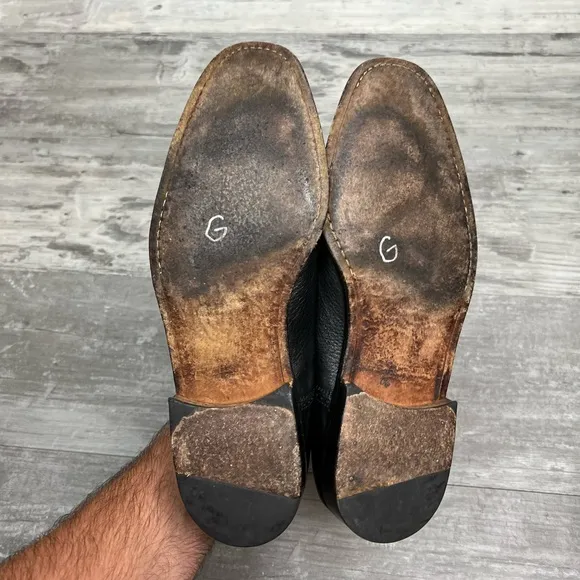 Magnanni Black Cap Toe Oxfords 8 M