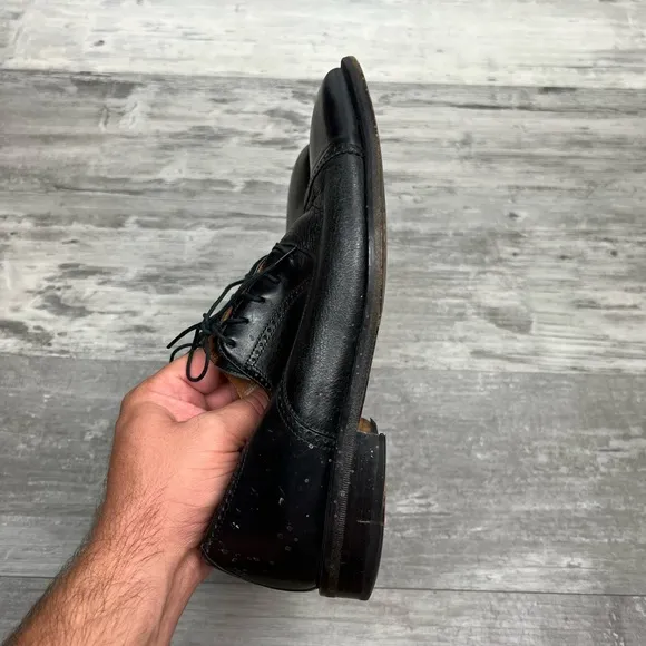 Magnanni Black Cap Toe Oxfords 8 M