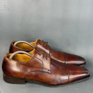 Magnanni brown leather cap-toe Oxford dress shoes men’s size 11