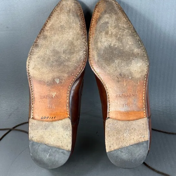 Magnanni brown leather cap-toe Oxford dress shoes men’s size 11