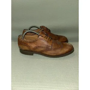 Magnanni Brown Leather Wingtip Oxfords Men's Size 10M Dress Shoes 18798
