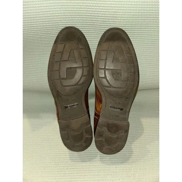 Magnanni Brown Leather Wingtip Oxfords Men's Size 10M Dress Shoes 18798
