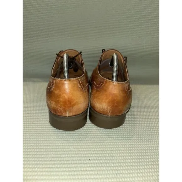 Magnanni Brown Leather Wingtip Oxfords Men's Size 10M Dress Shoes 18798