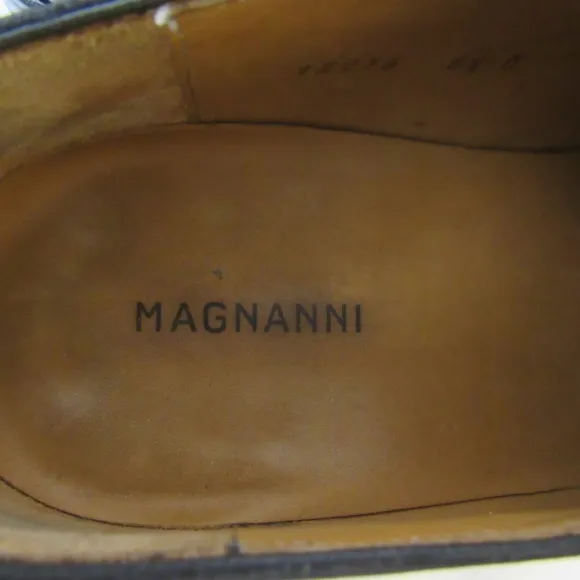MAGNANNI MARCO Black Leather Single Monk Strap Shoes