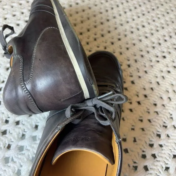 Magnanni Pueblo Men 11.5 Low Top Sneakers, Black Leather, Casual Lace-Up Shoes M
