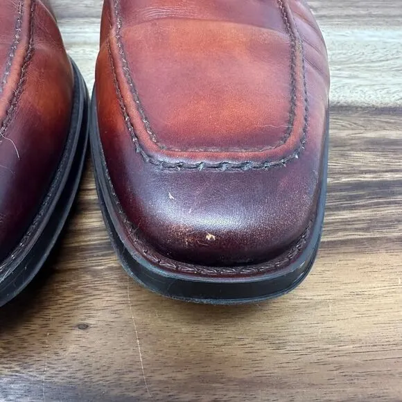 Magnanni Shoes Miro Double Monk Strap Men’s 12 Leather Cognac Loafer Dress Shoes