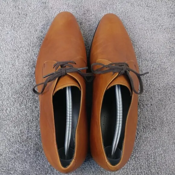Maison Forte Mens Size 10.5 Dress Shoes Brown Leather Oxford Lace Up