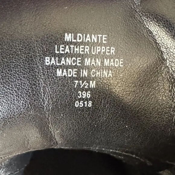 Marc Fisher Dante Black Leather Silver Multi Buckle Almond Toe Ankle Boots