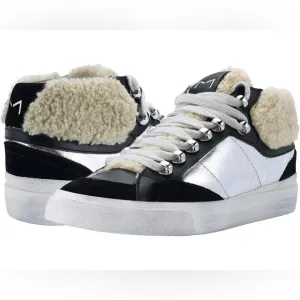 Marc Fisher shoes Merin Sneakers Silver faux Sherpa