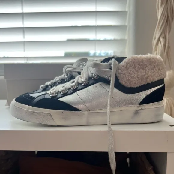 Marc Fisher shoes Merin Sneakers Silver faux Sherpa