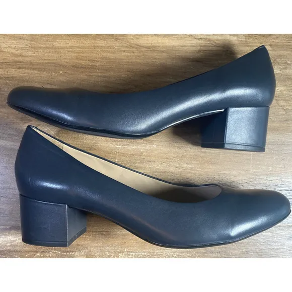MARC JOSEPH NEW YORK Broad Street Navy Napa Leather Pump Made in Brazil RT155 10