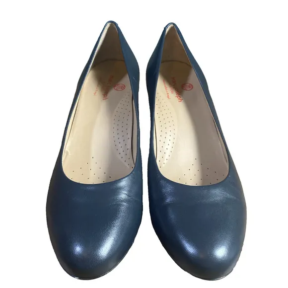 MARC JOSEPH NEW YORK Broad Street Navy Napa Leather Pump Made in Brazil RT155 10