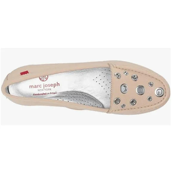 Marc Joseph  NY Women's Mott Street Golf Shoe, Beige Tumbled Leather, 5 M US