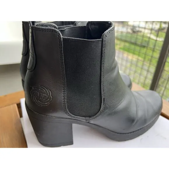 Marco Tozzi  comfortable Cushioned Chelsea ankle boot, black, leather size 39