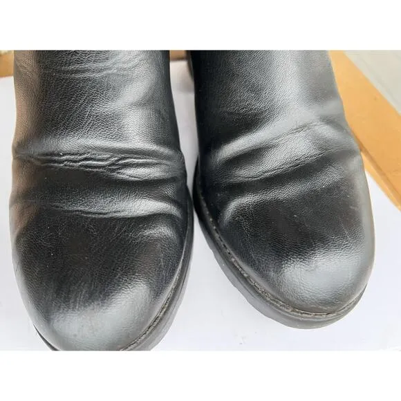 Marco Tozzi  comfortable Cushioned Chelsea ankle boot, black, leather size 39