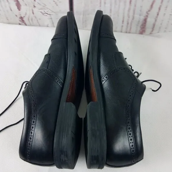 Mario Rossi Italian Men's Black Leather Oxford Dress Shoes 13M