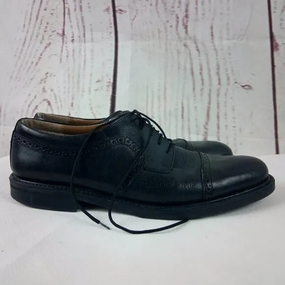 Mario Rossi Italian Men's Black Leather Oxford Dress Shoes 13M