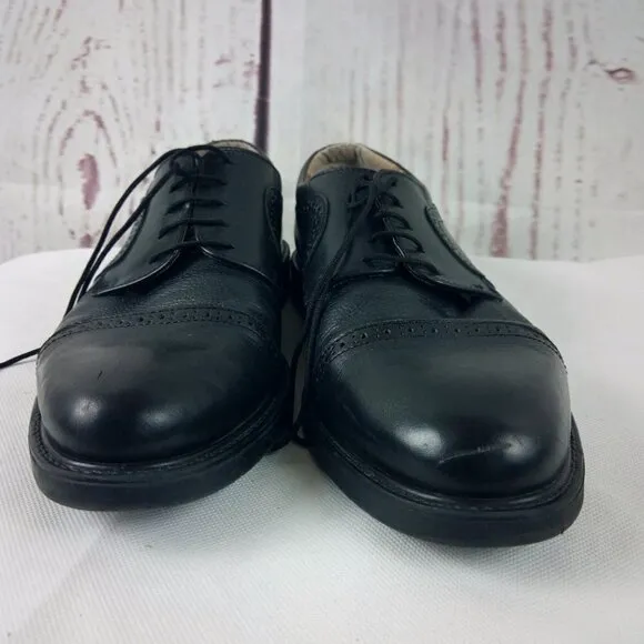 Mario Rossi Italian Men's Black Leather Oxford Dress Shoes 13M