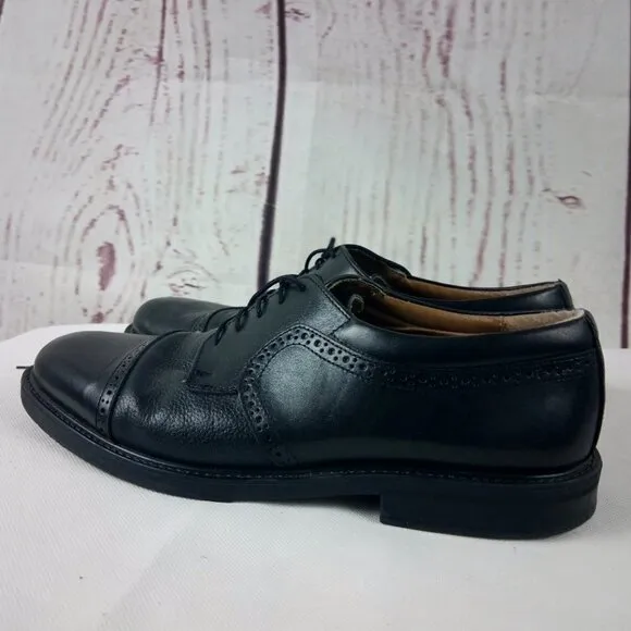 Mario Rossi Italian Men's Black Leather Oxford Dress Shoes 13M