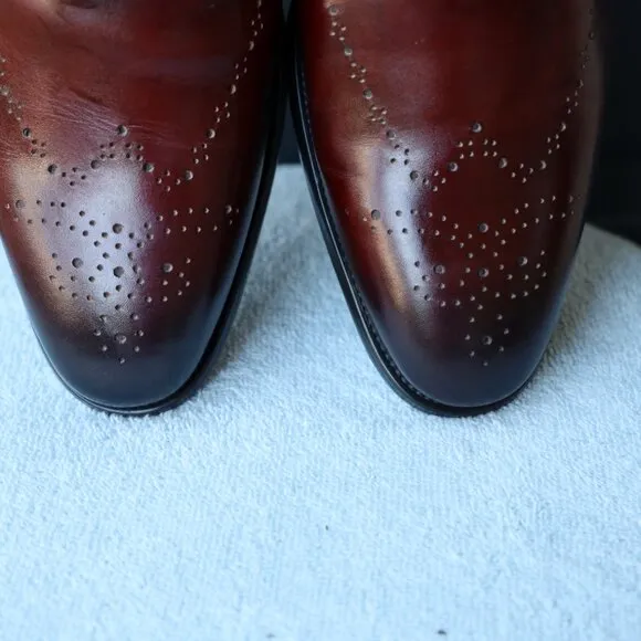 Mason Forte 8.5-M Burgundy Derby Mens Dress Shoes