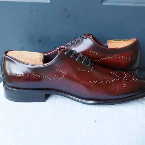 Mason Forte 8.5-M Burgundy Derby Mens Dress Shoes