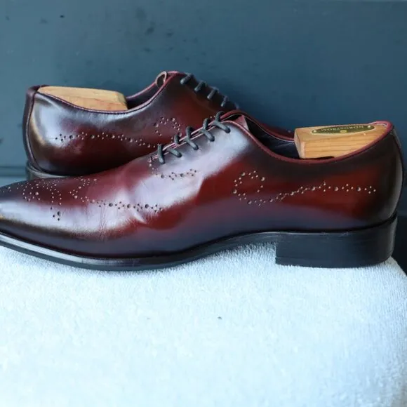 Mason Forte 8.5-M Burgundy Derby Mens Dress Shoes