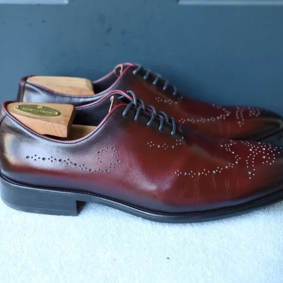Mason Forte 8.5-M Burgundy Derby Mens Dress Shoes