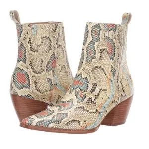 Matisse Elevation Multicolor Snake Print Pointed Toe Ankle Boots NEW Women’s 8.5