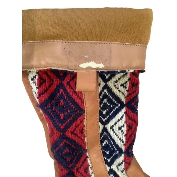 Matt Bernson Special Project Aztec Tapestry Tall Boots 7 Boho Southwestern