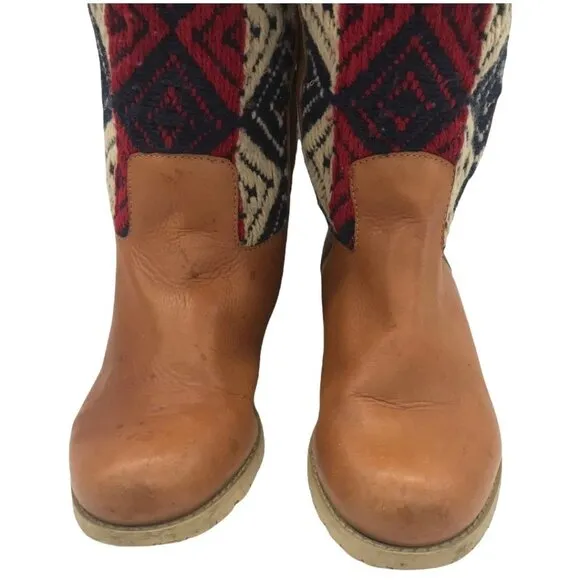 Matt Bernson Special Project Aztec Tapestry Tall Boots 7 Boho Southwestern