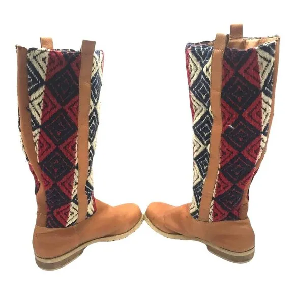 Matt Bernson Special Project Aztec Tapestry Tall Boots 7 Boho Southwestern
